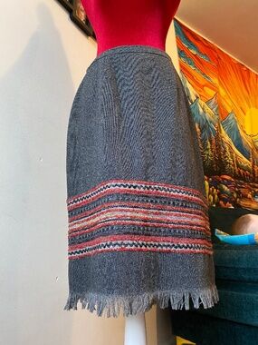 vintage Sag Harbor tweed midi pencil skirt